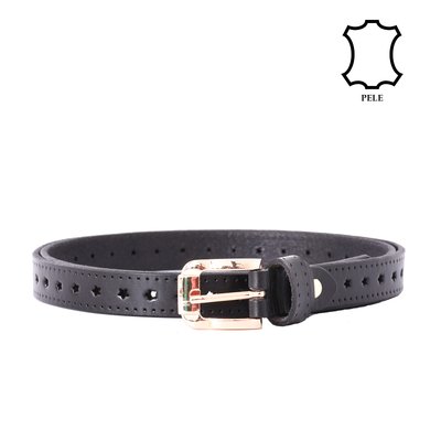 Ceinture en cuir fin avec étoiles