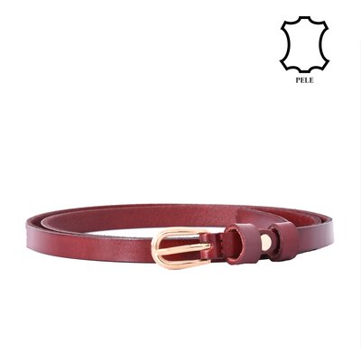 Genuine leather slim basic belt