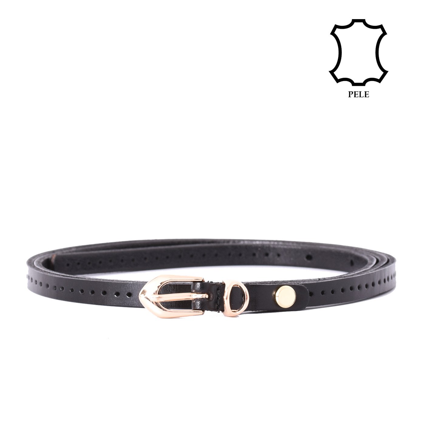 Genuine leather basic belt