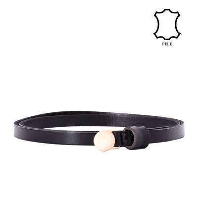 Ceinture en cuir véritable avec boucle ronde