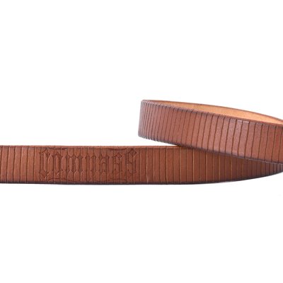 Leather belt with colored dots