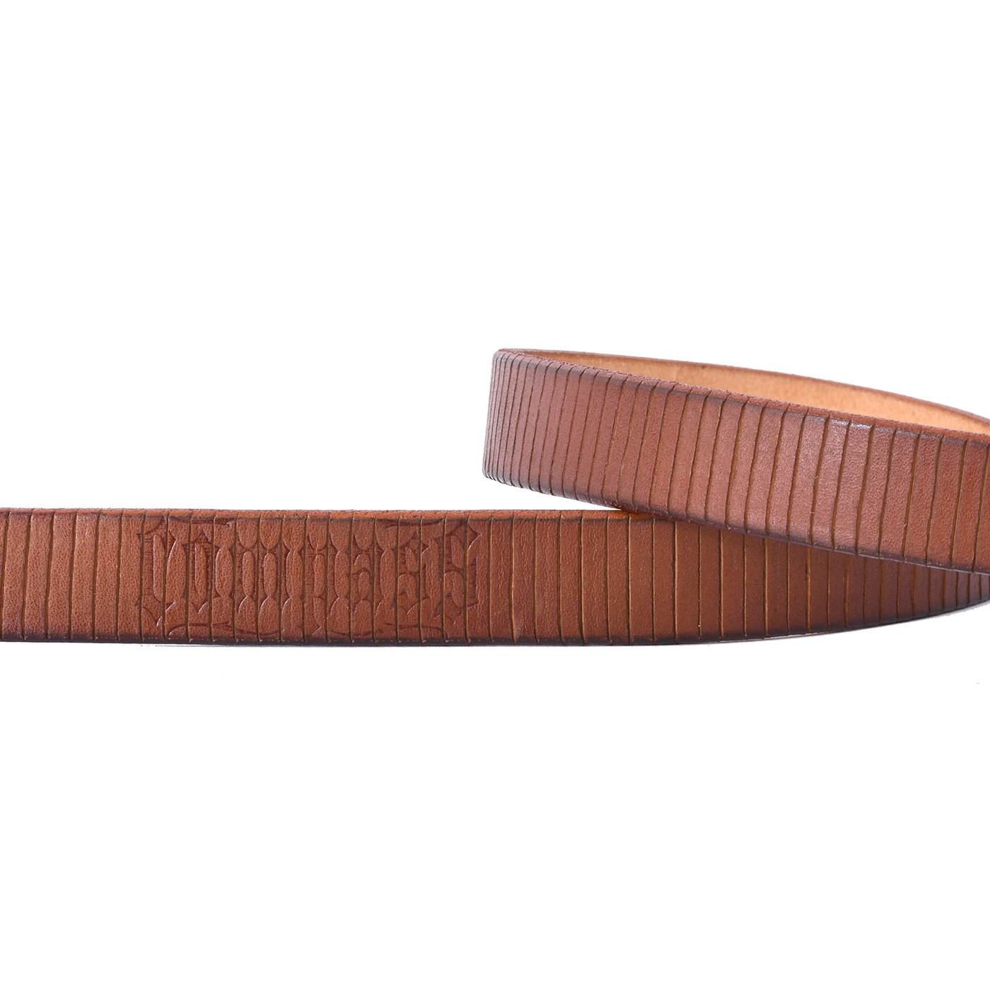 Leather belt with colored dots