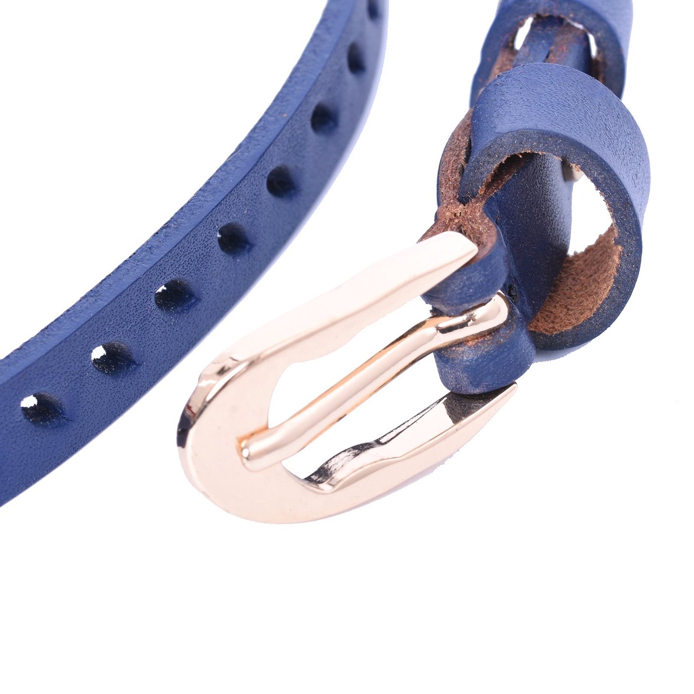 Leather belt with dog bones