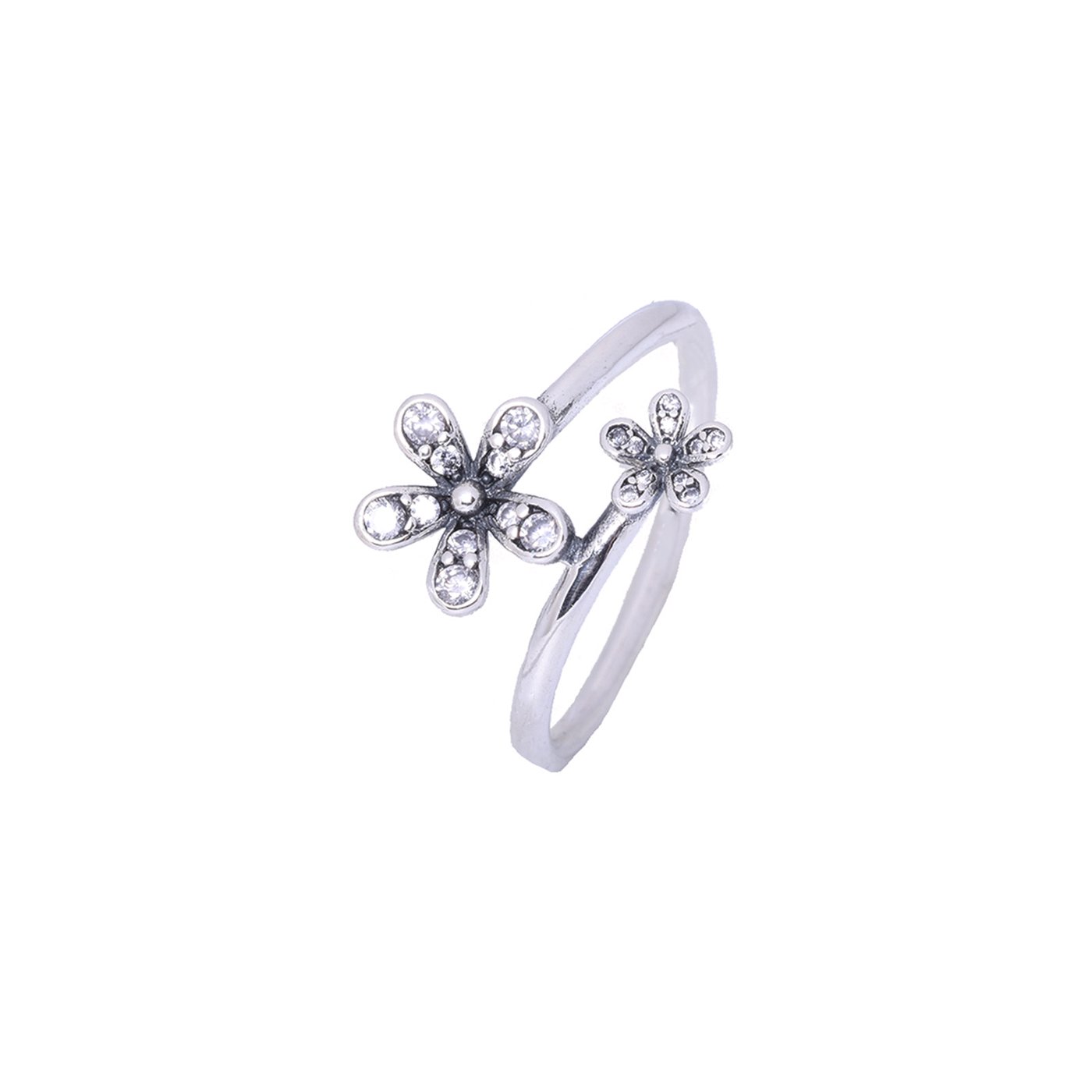 Luxury ring with two flowers