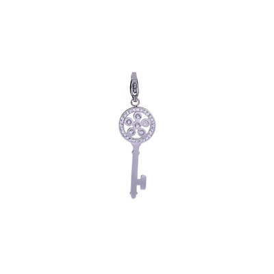 Charm Pendent chave com zircônias