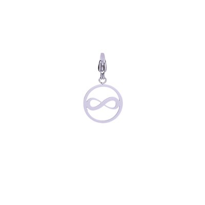 Charm Pendent redondo com infinito