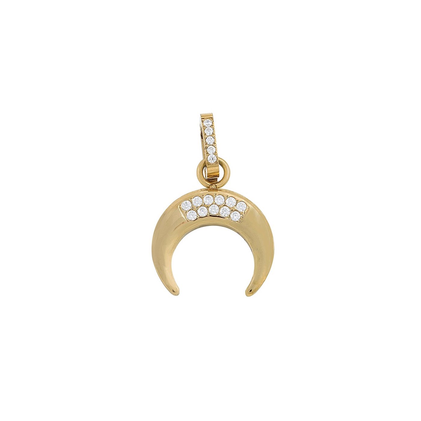 Charm Pendent luna con circonitas