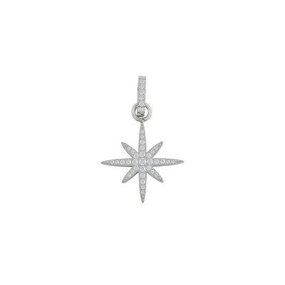 Charm Pendent estrela com zircônias