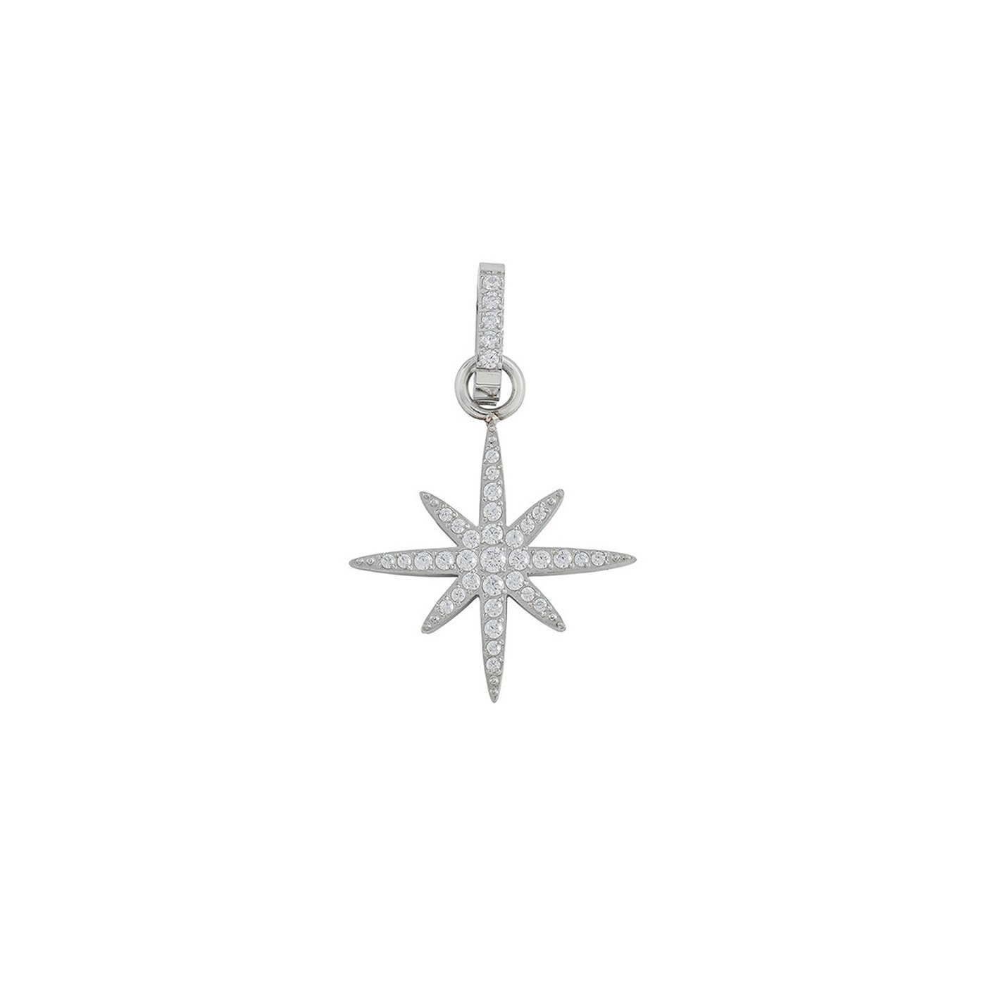 Charm Pendent estrela com zircônias