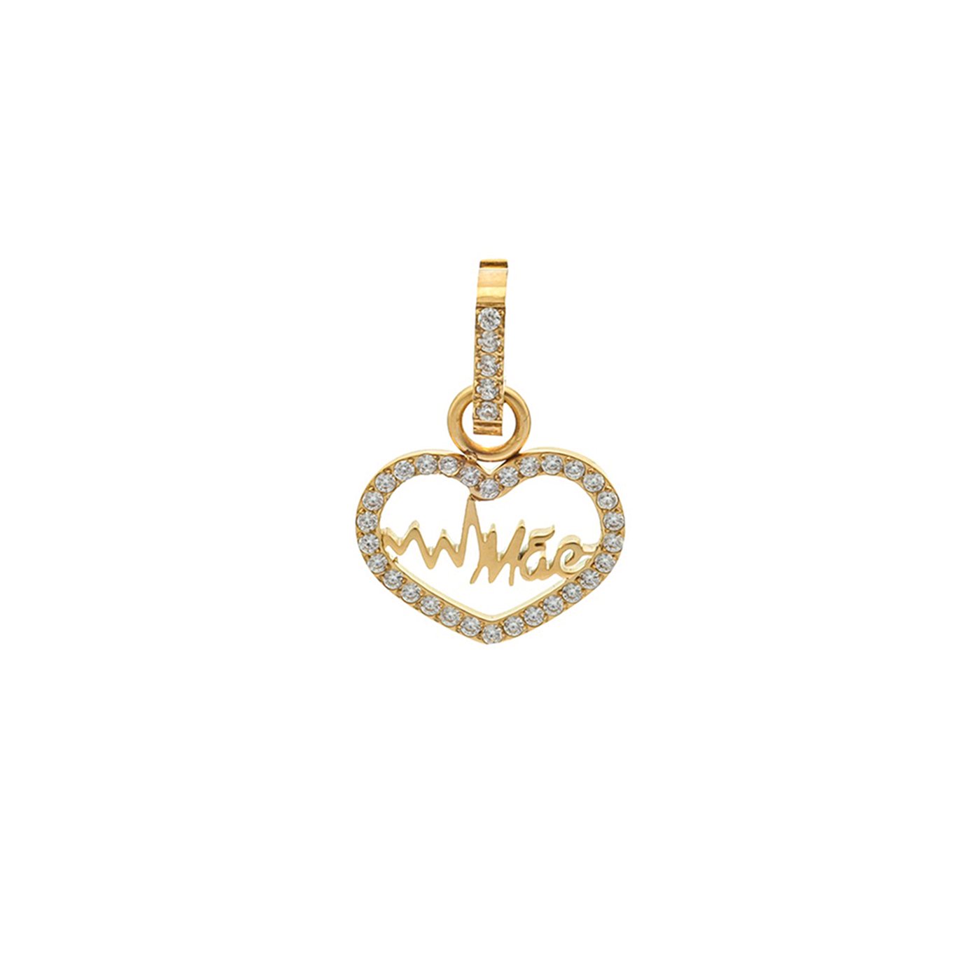 Charm Pendent coração e Mãe