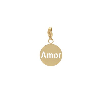 Charm Pendent com palavra Amor