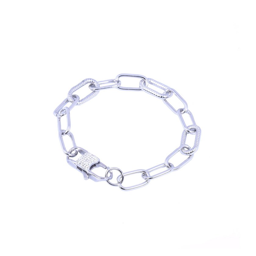 Pulseira elos com fecho brilhantes GB
