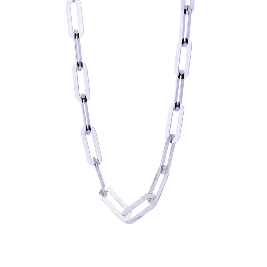 Glamour necklace with rectangular links