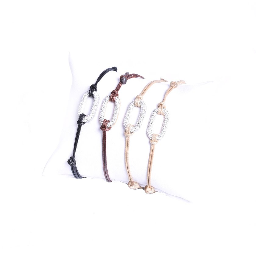 Pulseira elástica com elo brilhante GB