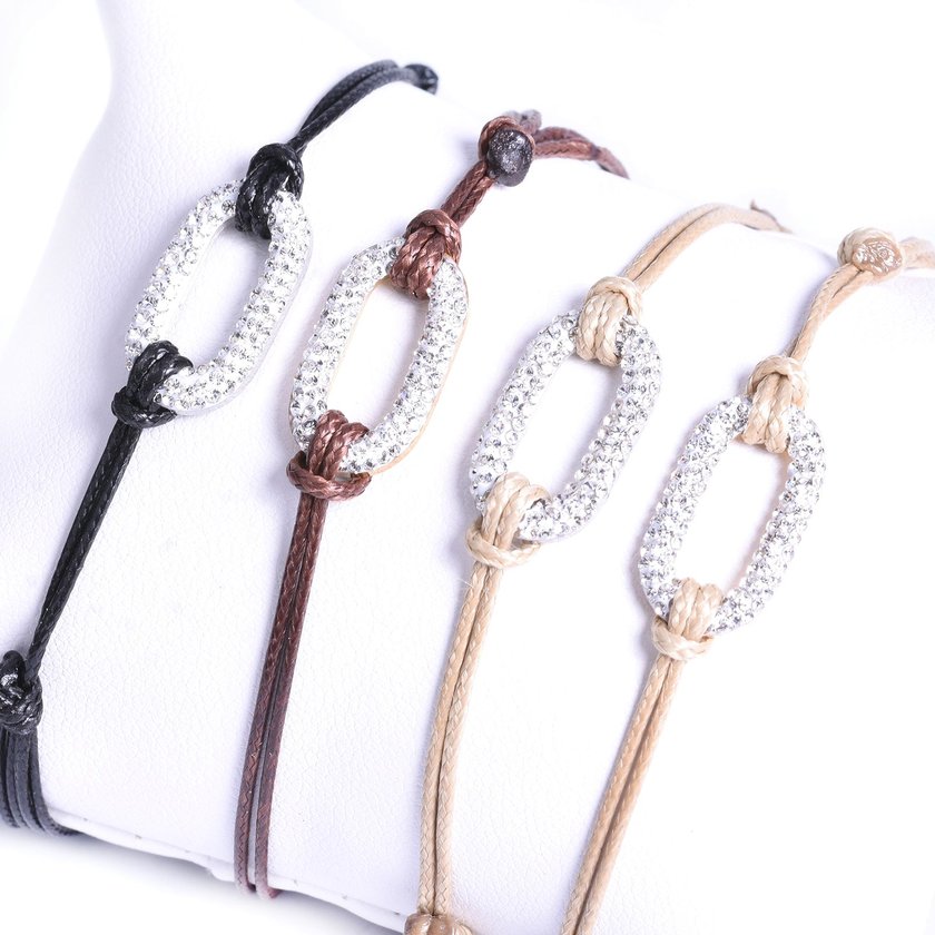 Pulseira elástica com elo brilhante GB