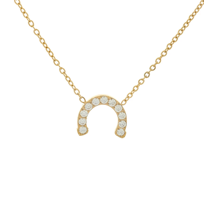Collier Delicate fer à cheval porte-bonheur