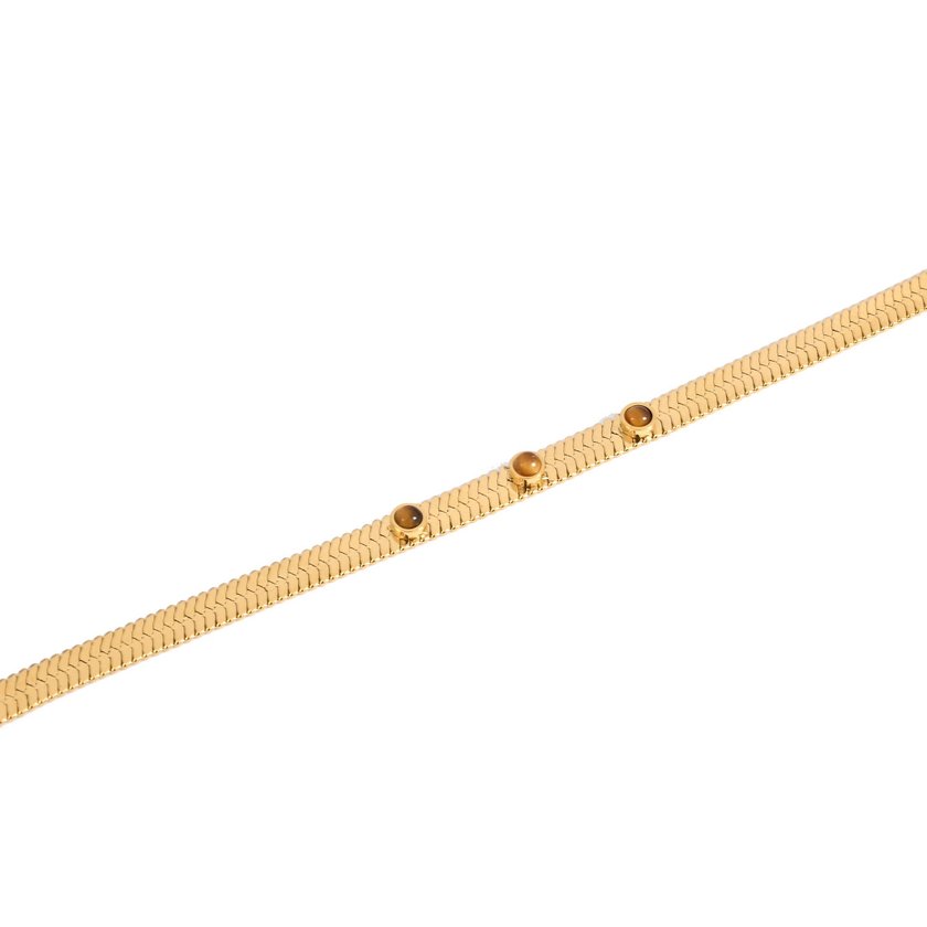 Pulseira em aço três pedras GB
