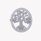 Brooch in stainless steel tree of Life GB
