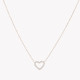 Heart steel necklace zirconies GB