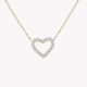 Heart steel necklace zirconies GB