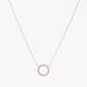 Necklace stainless steel circle in zirconies GB