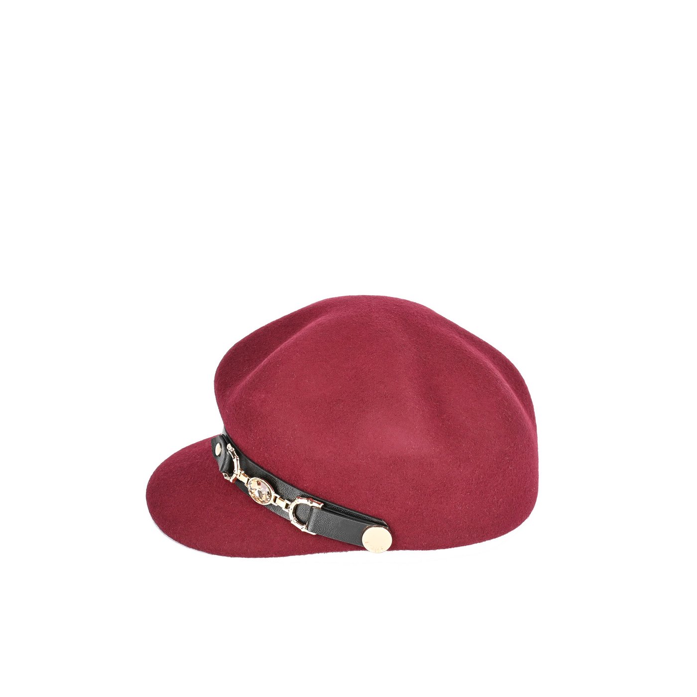 Wool beret with buckle and brillant GB