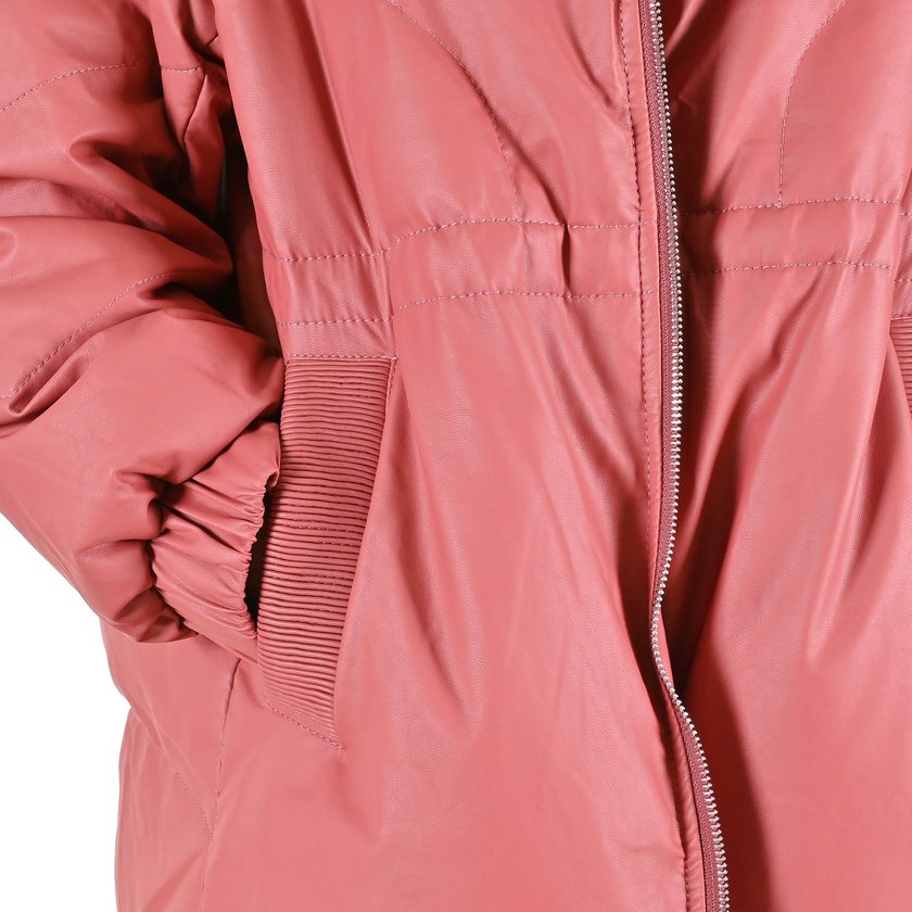 100% PU coat with fur collar GB