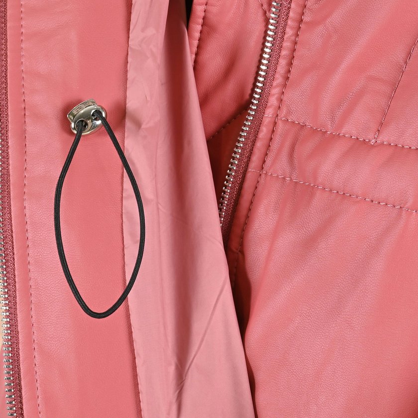 Veste 100% PU avec col en fourrure GB