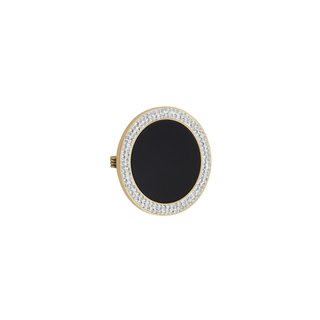 Brooch in stainless steel circle GB