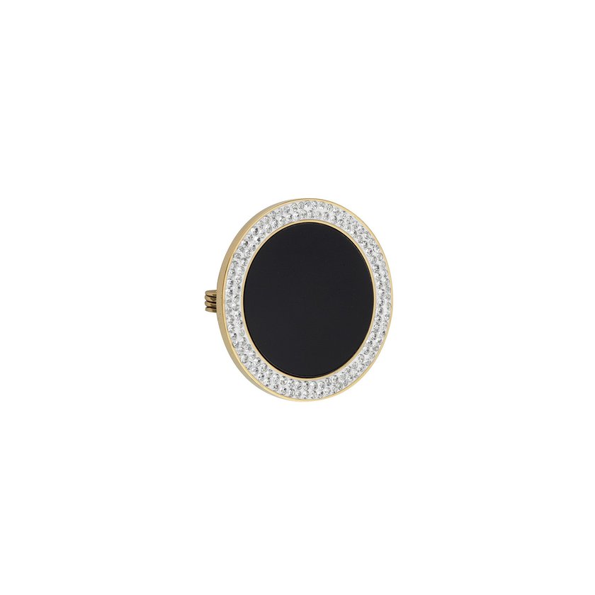 Brooch in stainless steel circle GB