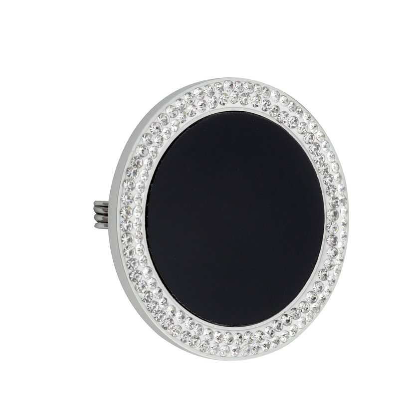 Brooch in stainless steel circle GB
