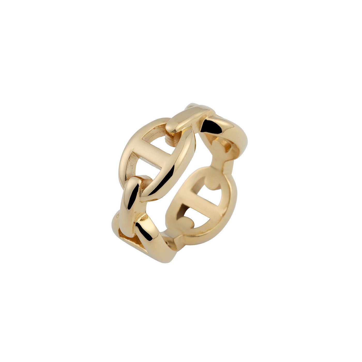 Anello bagno oro catena GB