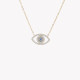 Necklace in steel blue eye GB