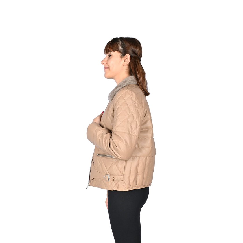 Basic coat collar vison GB