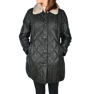 Chaqueta larga con cuello visión GB