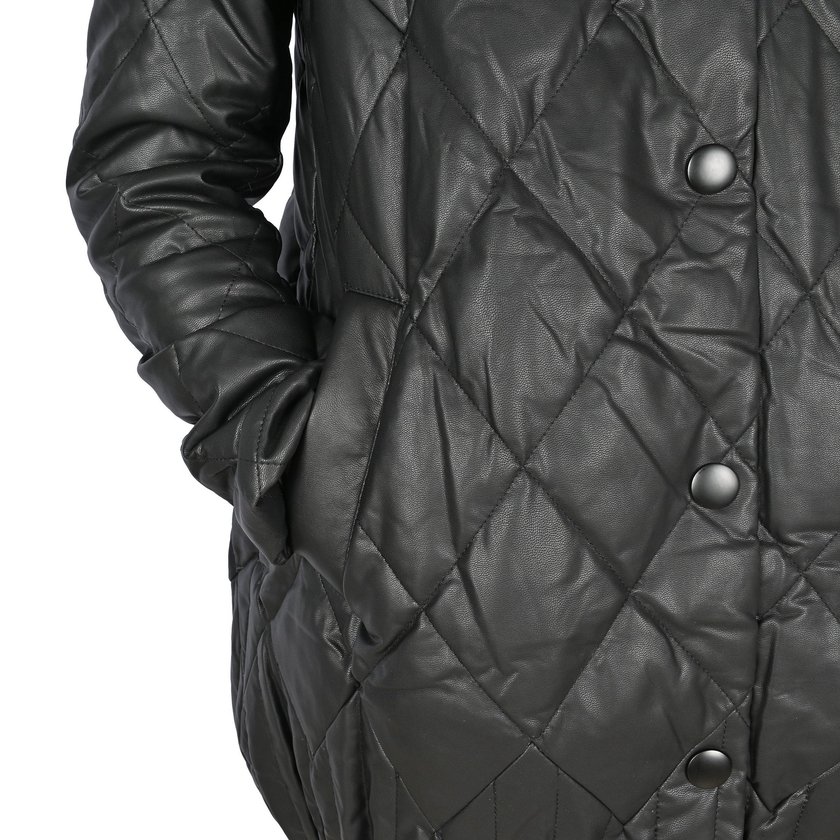 Chaqueta larga con cuello visión GB