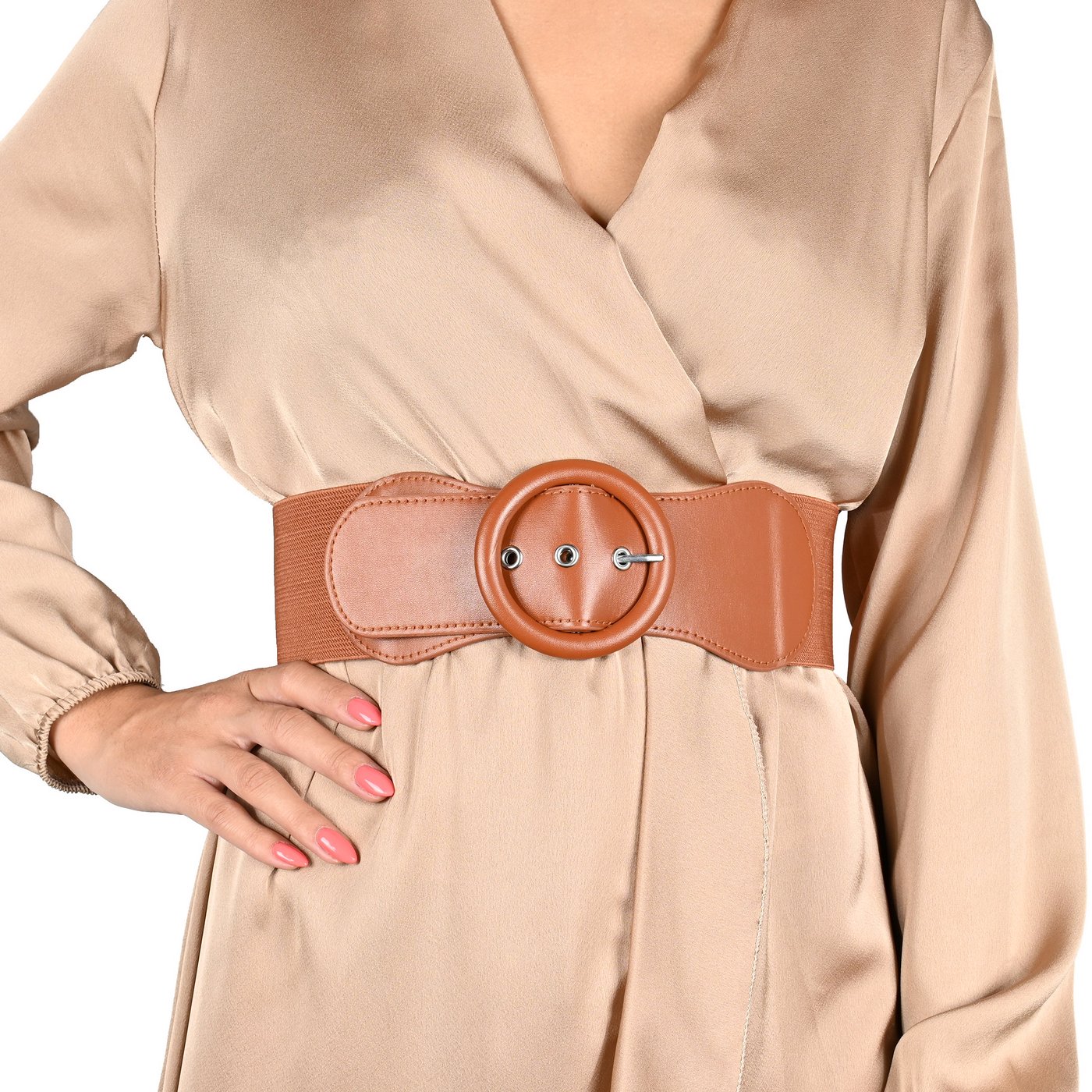 Elastic belt with buckle circular GB