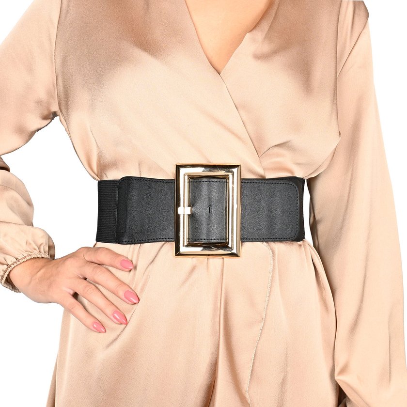 Elastic belt with buckle golden GB