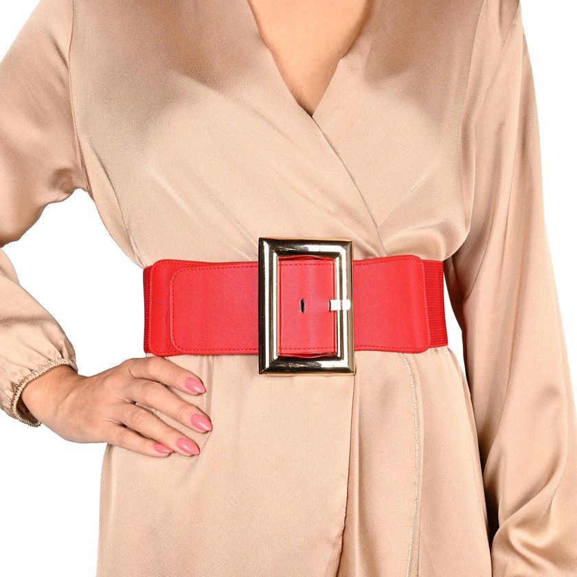 Elastic belt with buckle golden GB