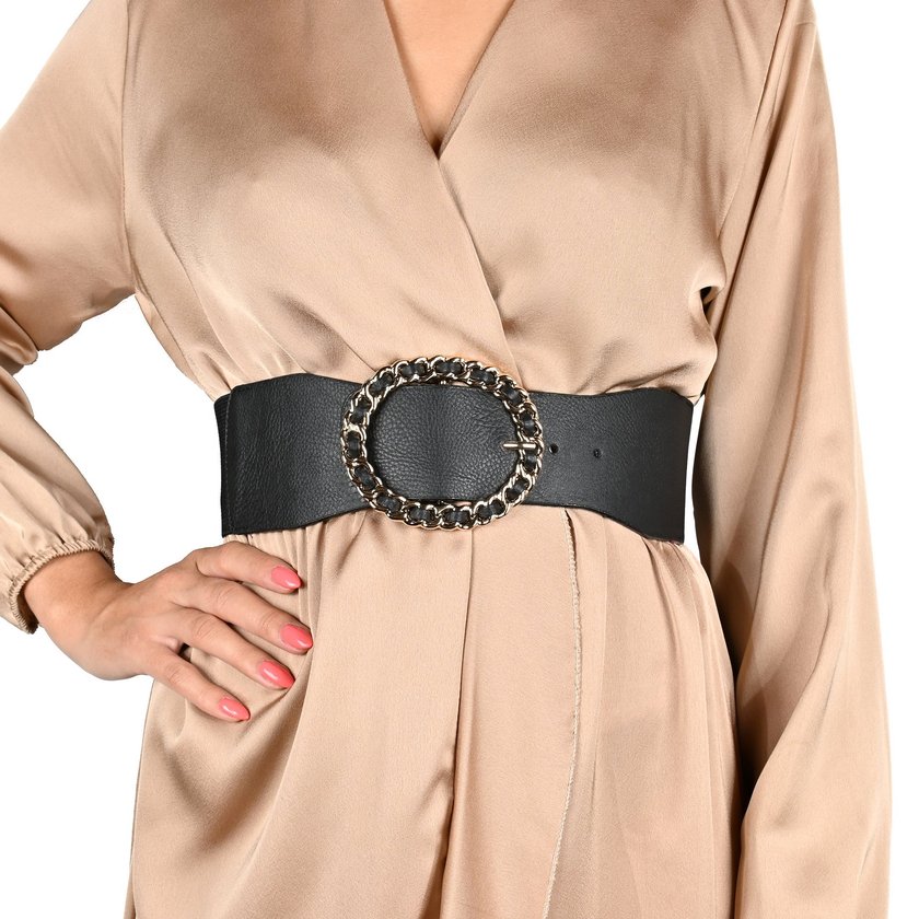 Wide belt elastic with buckle combined GB