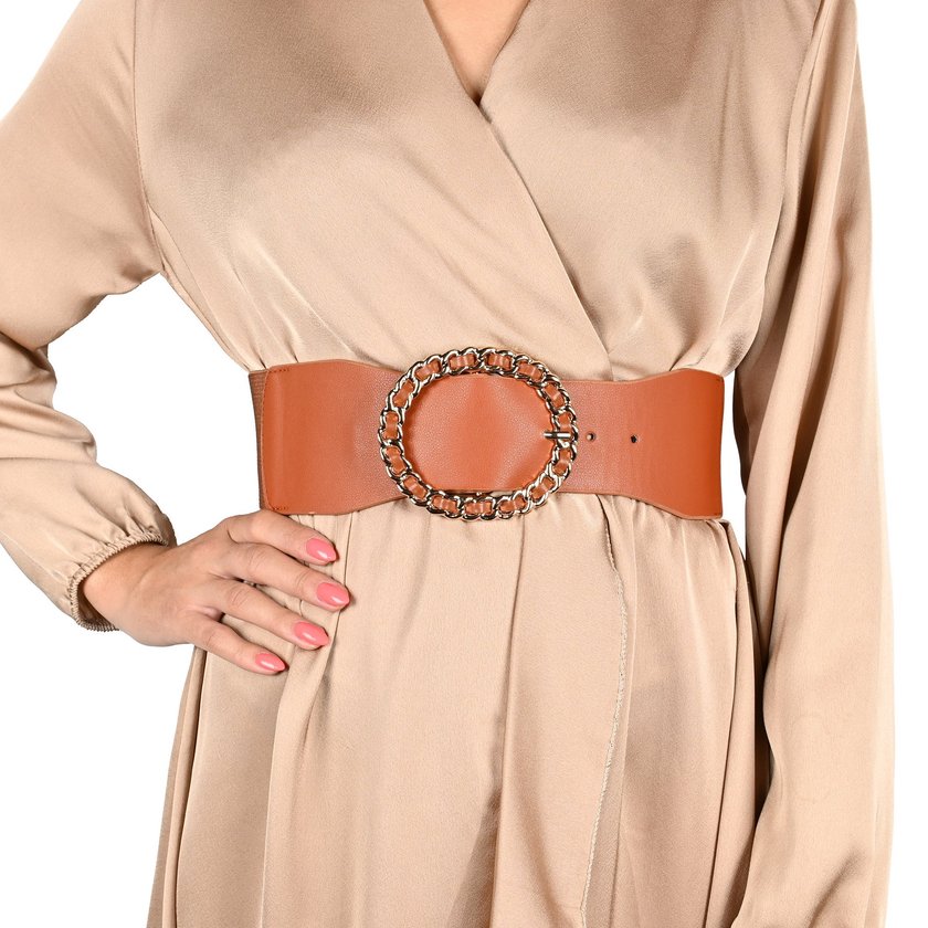 Wide belt elastic with buckle combined GB