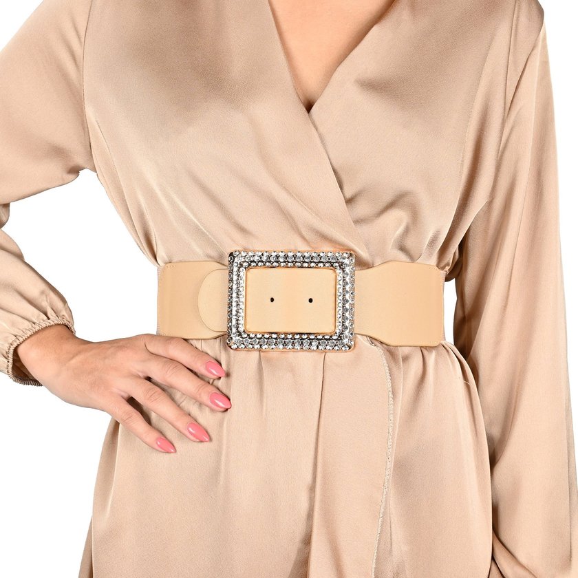 Ceinture avec boucle brillant GB