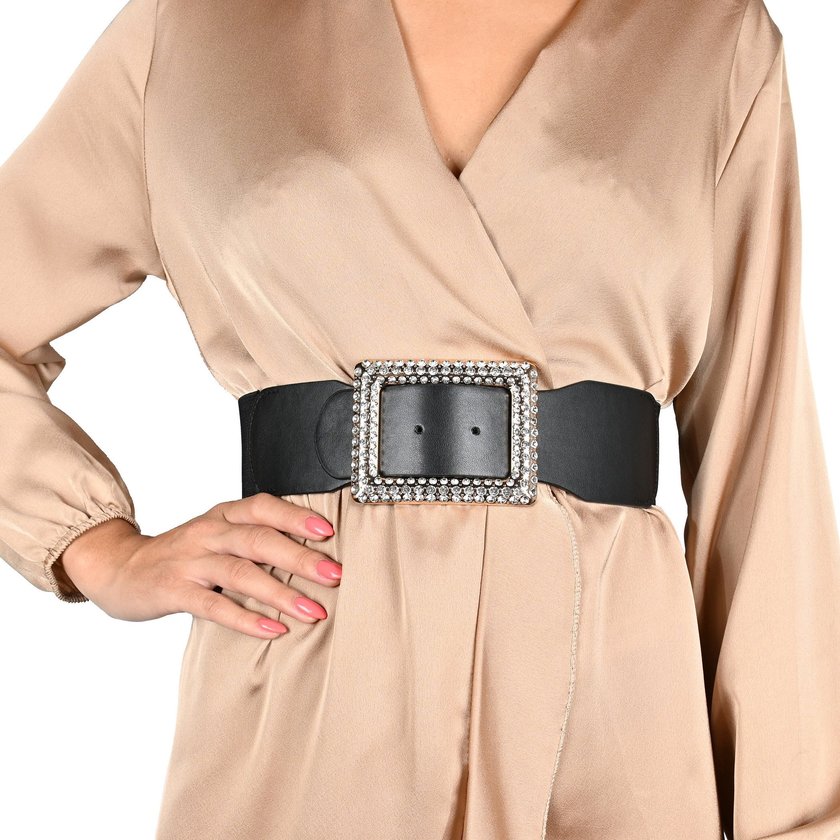 Ceinture avec boucle brillant GB