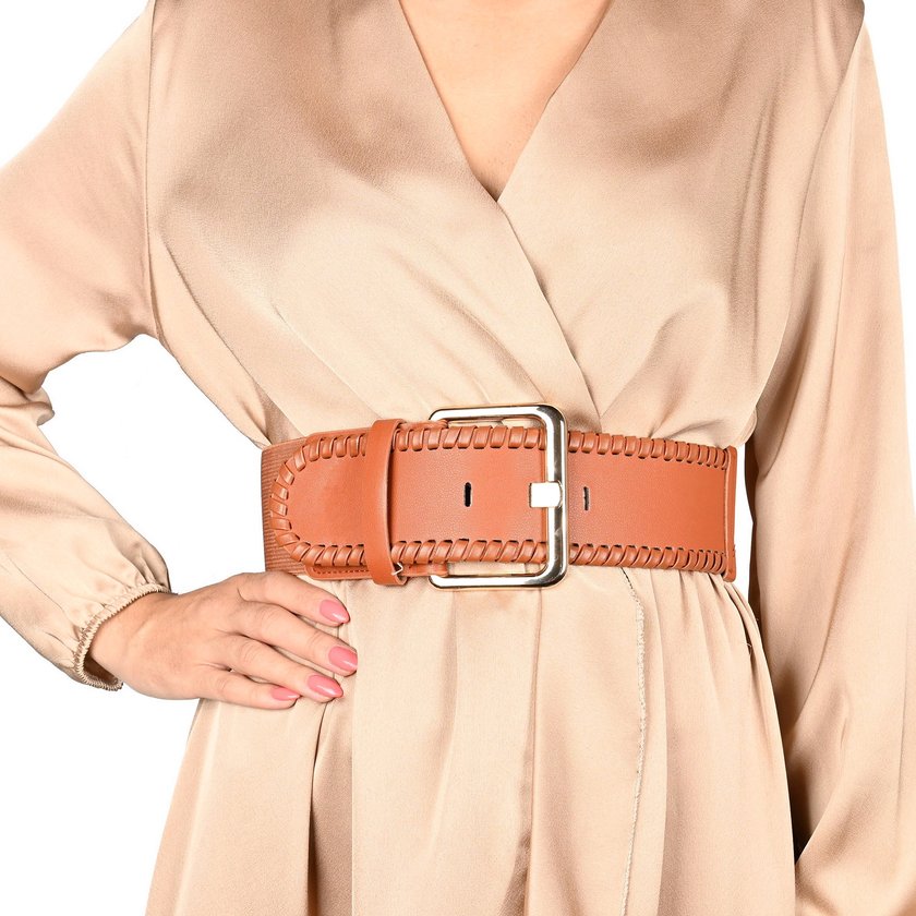 Wide belt with texture GB