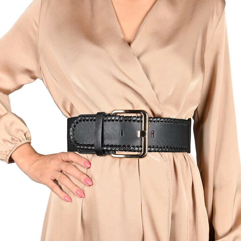 Wide belt with texture GB