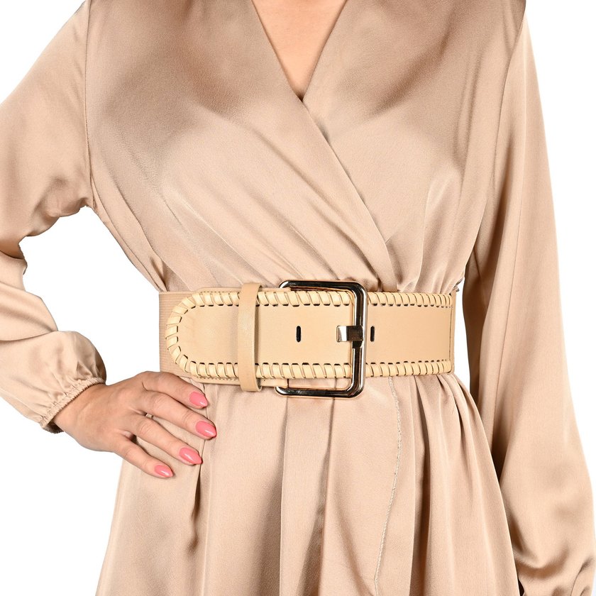 Wide belt with texture GB