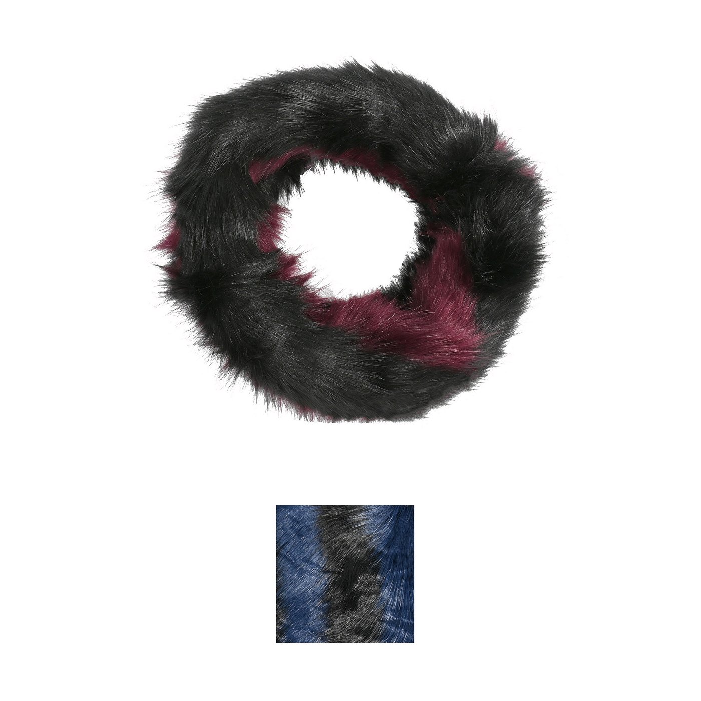 Color double fur collar GB