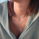 Collier coeur acier et zirconies GB