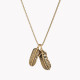 Feathers men steel necklace GB
