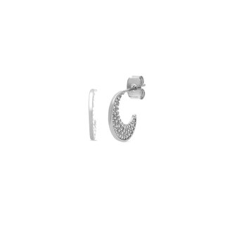 Boucles d'oreilles plaqué or lune GB